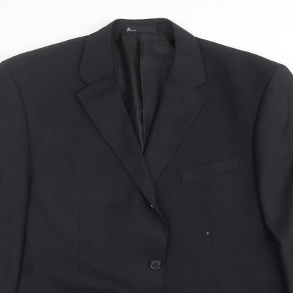 Mens UK Size 44 BHS Regular Black Suit Jacket