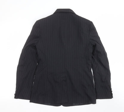 Primark Womens Black Striped  Jacket Suit Jacket Size 12
