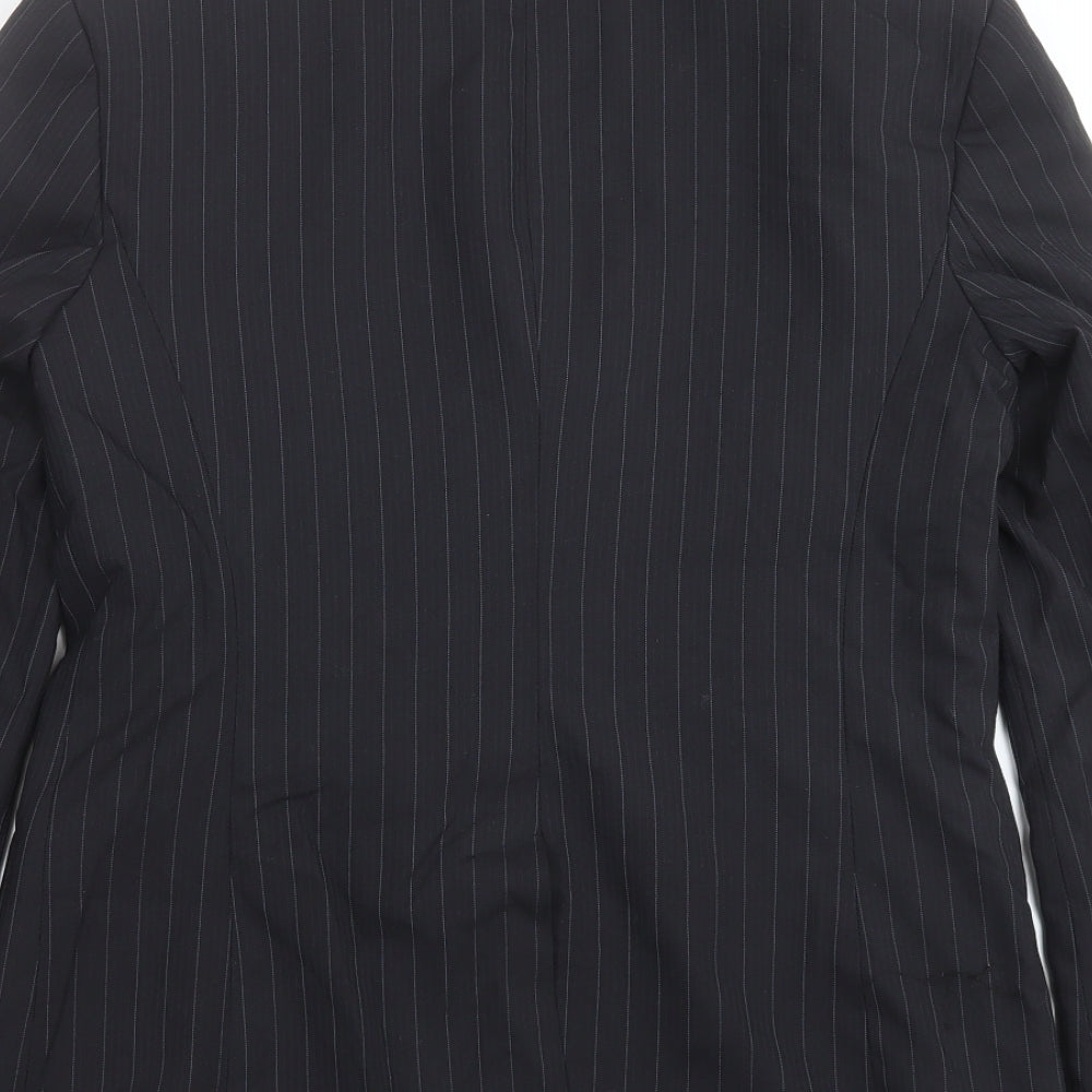 Primark Womens Black Striped  Jacket Suit Jacket Size 12