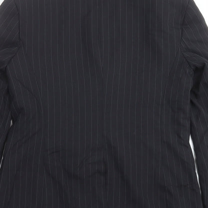 Primark Womens Black Striped  Jacket Suit Jacket Size 12