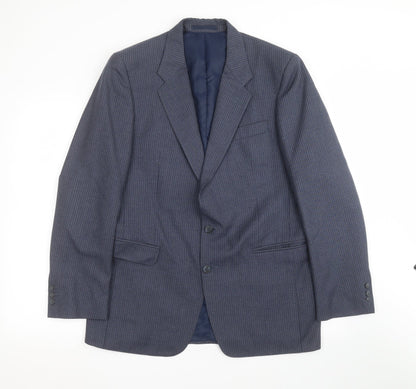 Mens UK Size 40 GREENWOODS Regular Blue Suit Jacket