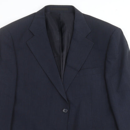 Mens UK Size 42 Marks and Spencer Regular Blue Suit Jacket