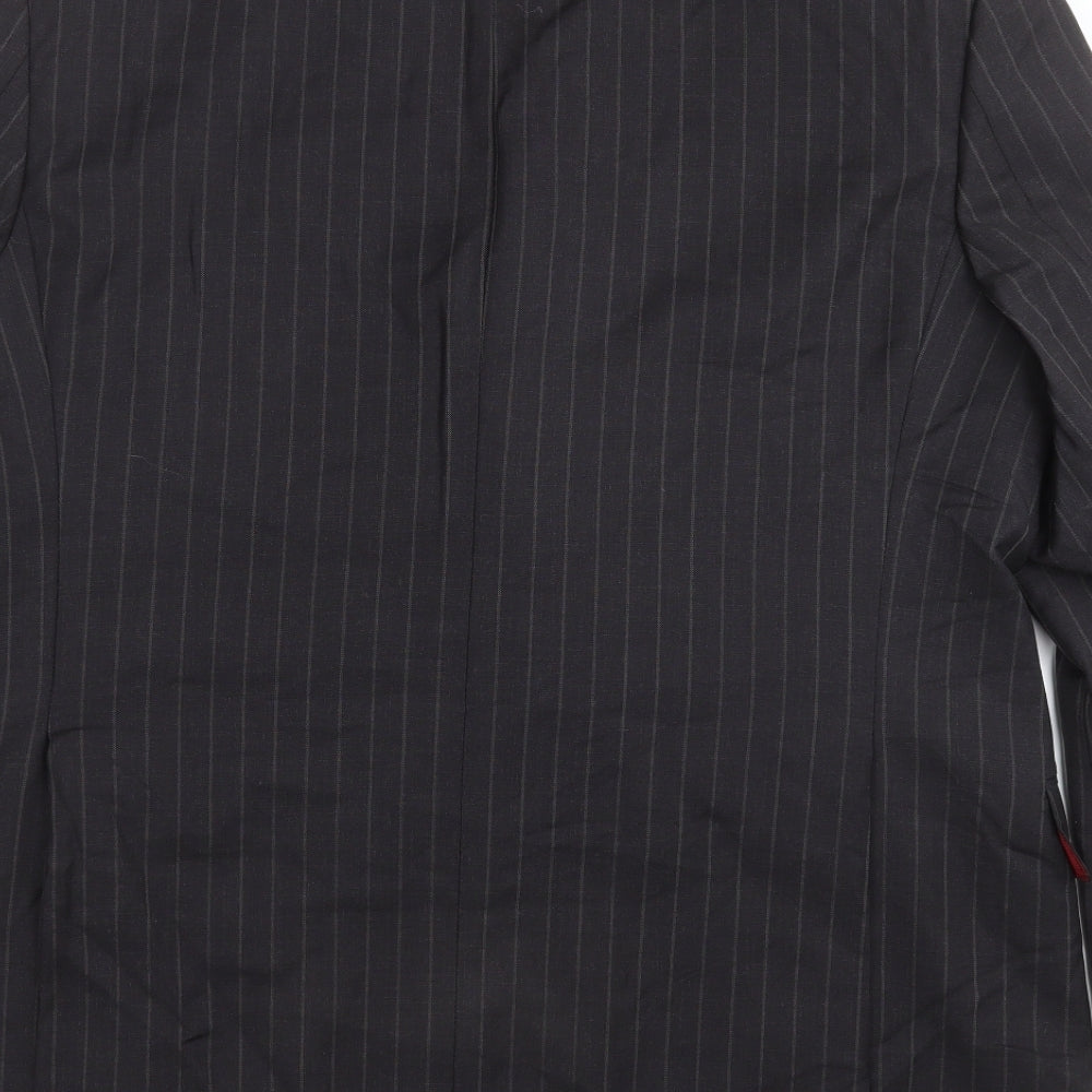 Marks and Spencer Mens Grey Striped  Jacket Suit Jacket Size 44