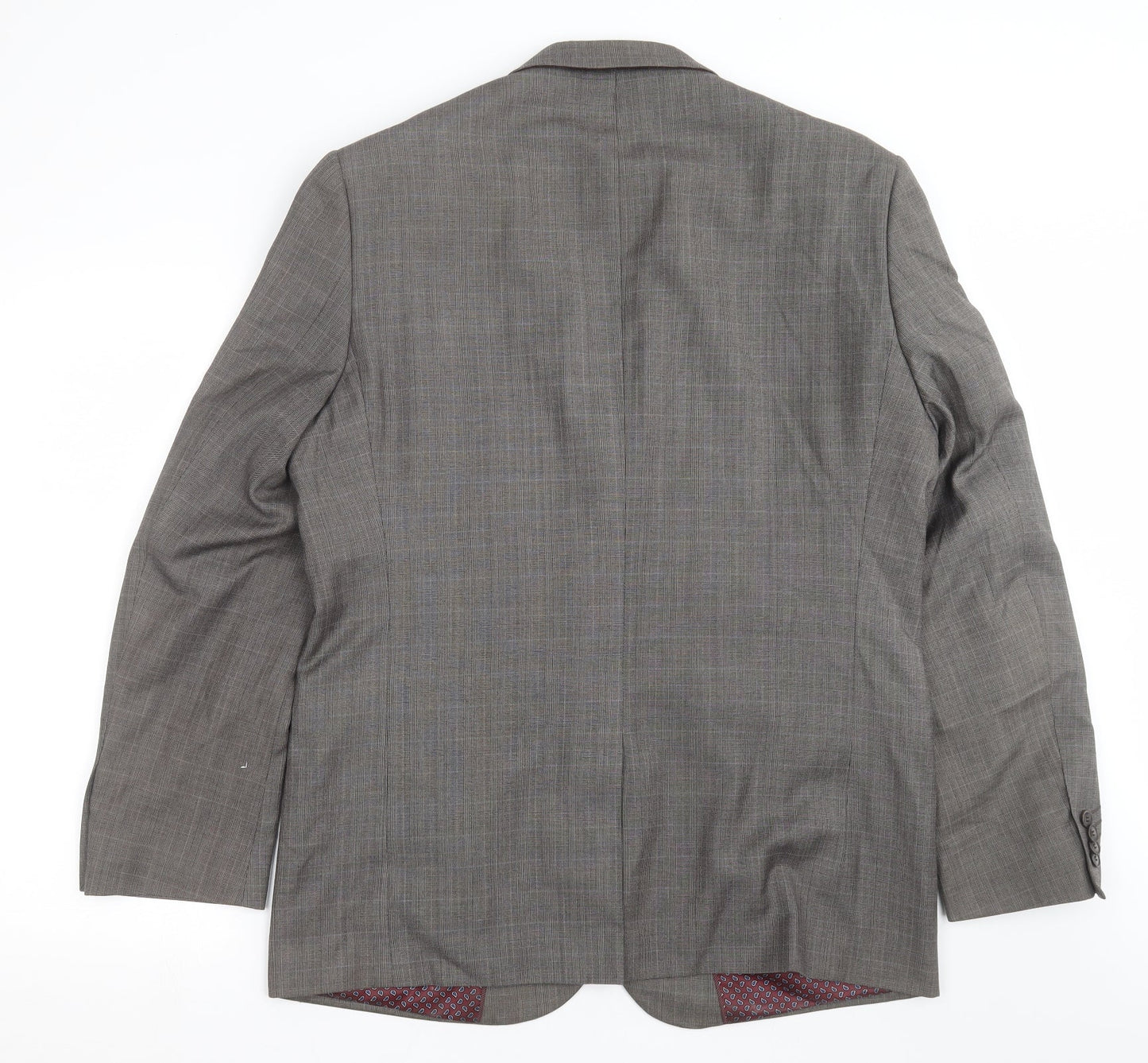 Taylor & Wright Mens Grey Check  Jacket Suit Jacket Size 42