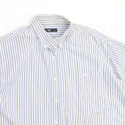 Mens UK Size XL Cotton Traders Blue  Button-Up Short Sleeve Casual Shirt