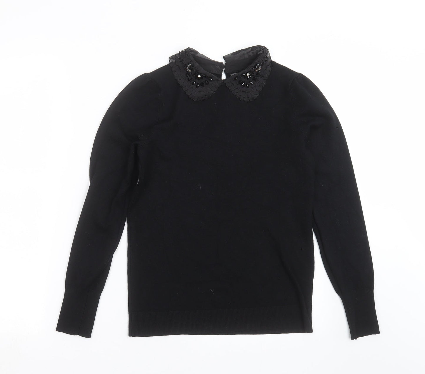 Womens UK Size 8 Papaya Black Pullover Jumper