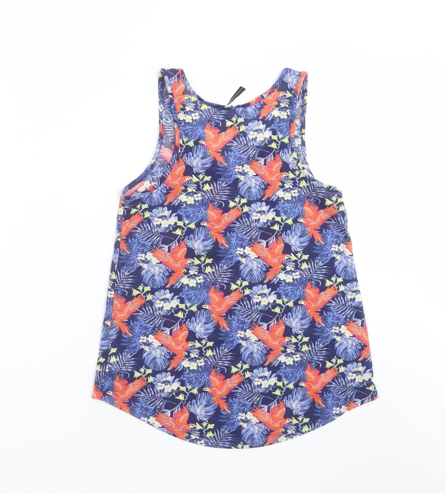 Primark Womens Blue Floral  Basic Tank Size 6