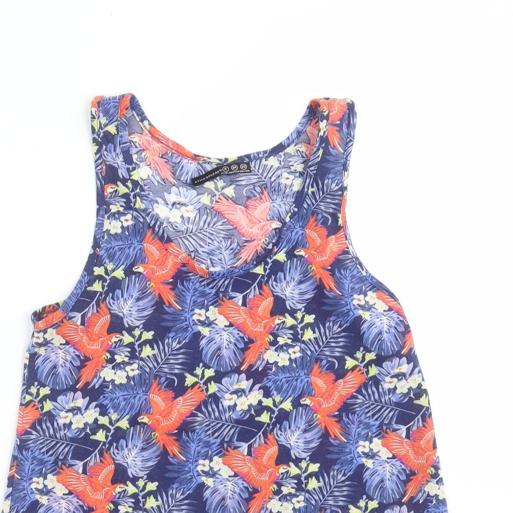 Primark Womens Blue Floral  Basic Tank Size 6