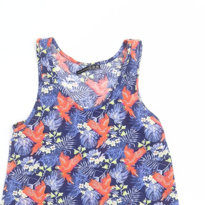 Primark Womens Blue Floral  Basic Tank Size 6