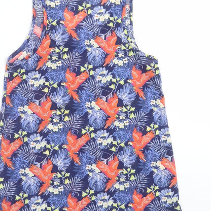 Primark Womens Blue Floral  Basic Tank Size 6