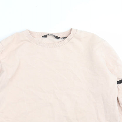 Dorothy Perkins Womens Pink   Pullover Sweatshirt Size 10  - Chain detail