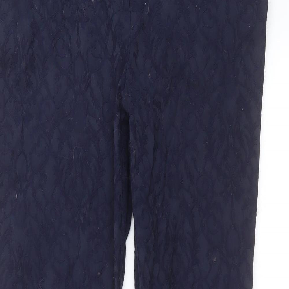 George Womens Blue Floral  Trousers  Size 12 L29 in