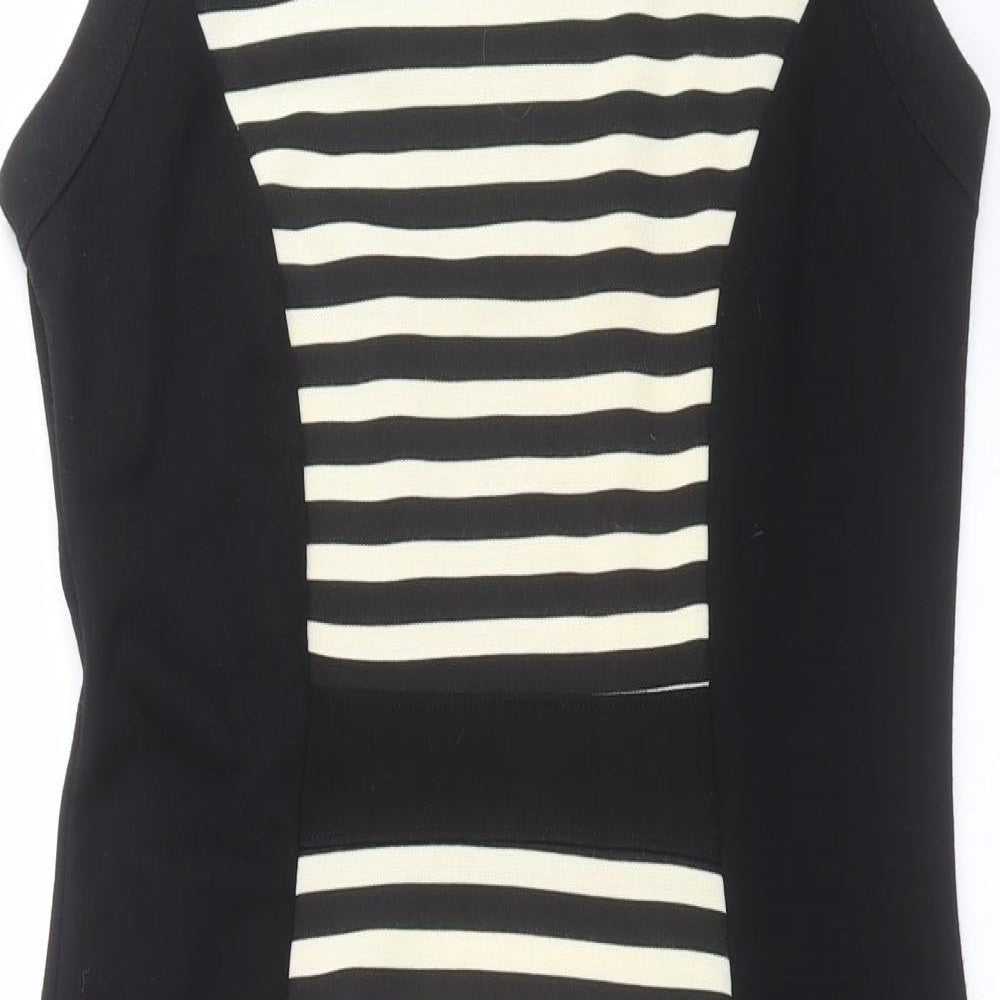 Kaleidoscope Womens Black Striped  Shift  Size 12
