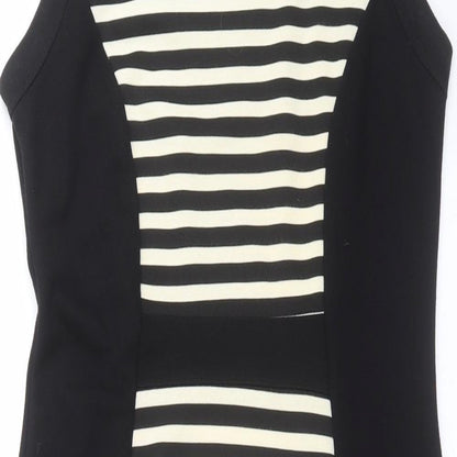 Kaleidoscope Womens Black Striped  Shift  Size 12