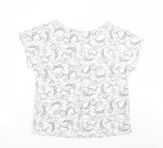 Womens UK Size 12 Marks and Spencer White Basic Blouse