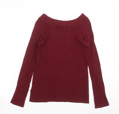 Womens UK Size 12 Marks and Spencer Red Pullover Jumper
