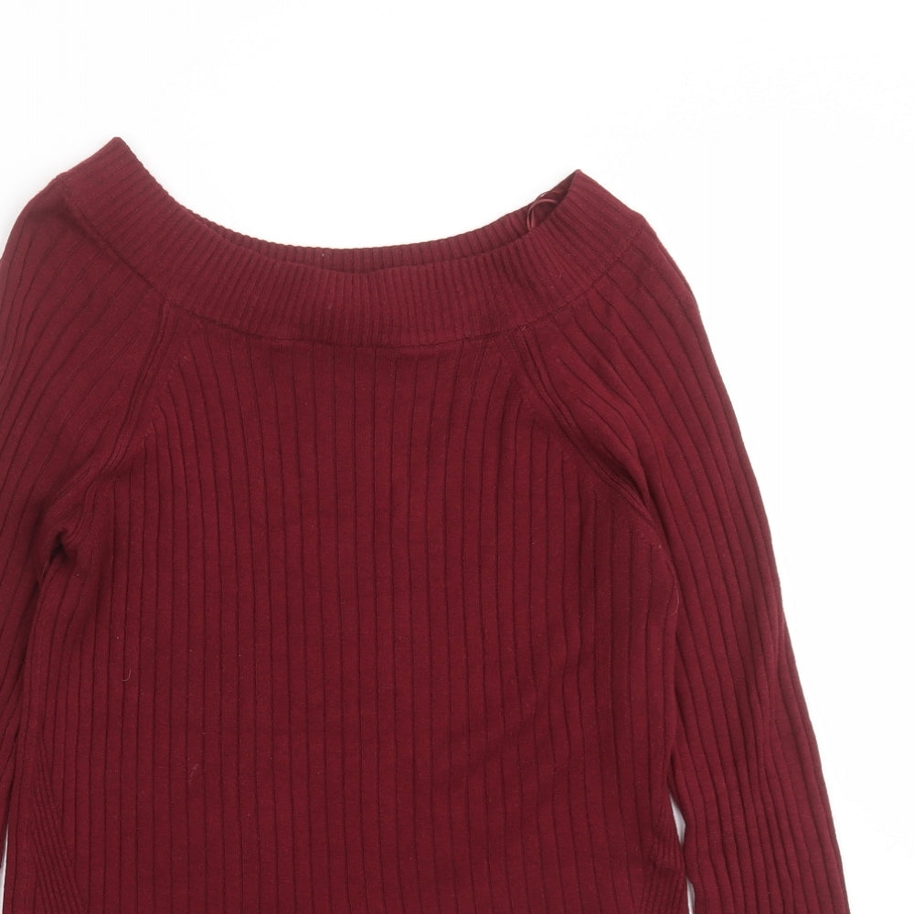 Womens UK Size 12 Marks and Spencer Red Pullover Jumper