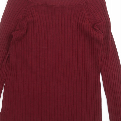 Womens UK Size 12 Marks and Spencer Red Pullover Jumper