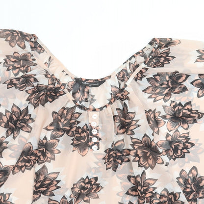 Womens UK Size 10 Internationale Pink Basic Blouse