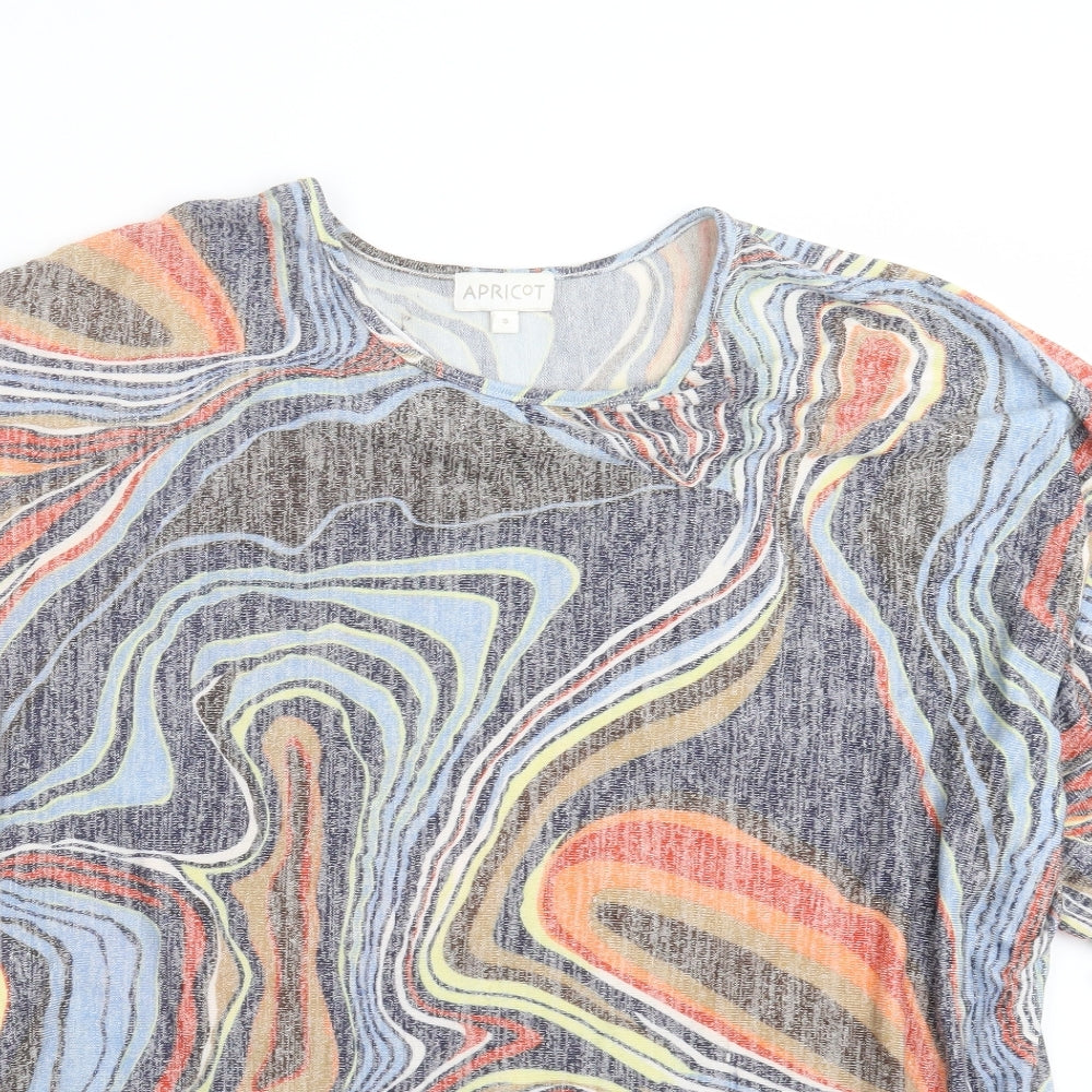 Womens UK Size S Apricot Multicoloured Pullover Jumper