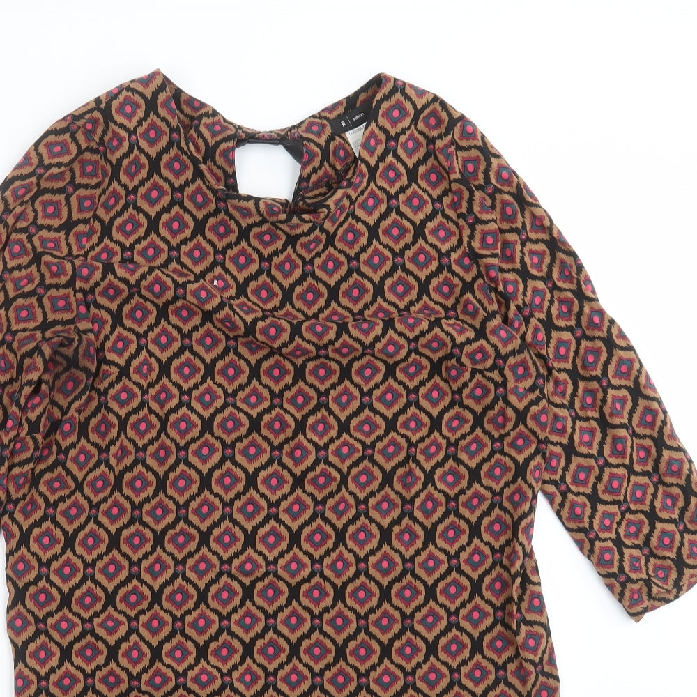 La Redoute Womens Black Geometric  Shift  Size 12