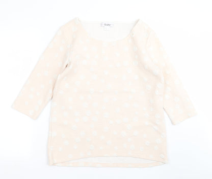 Additional front view of Tesini women’s pink geometric jumper, size UK 14