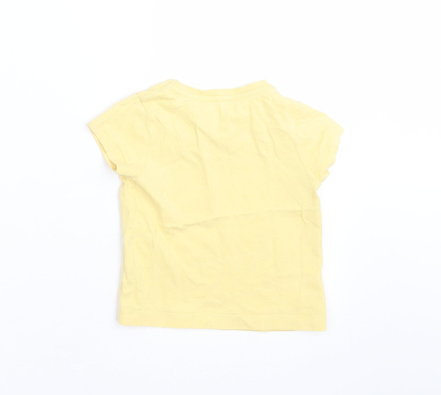 George Baby Yellow   Basic T-Shirt Size 12-18 Months  - cute and a little bit wild