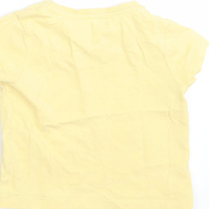 George Baby Yellow   Basic T-Shirt Size 12-18 Months  - cute and a little bit wild