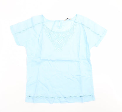 Womens UK Size 8 Marks and Spencer Blue Basic Blouse