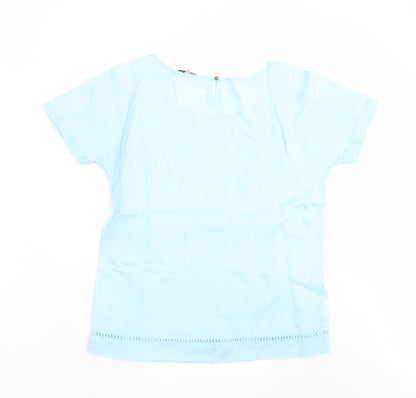 Womens UK Size 8 Marks and Spencer Blue Basic Blouse
