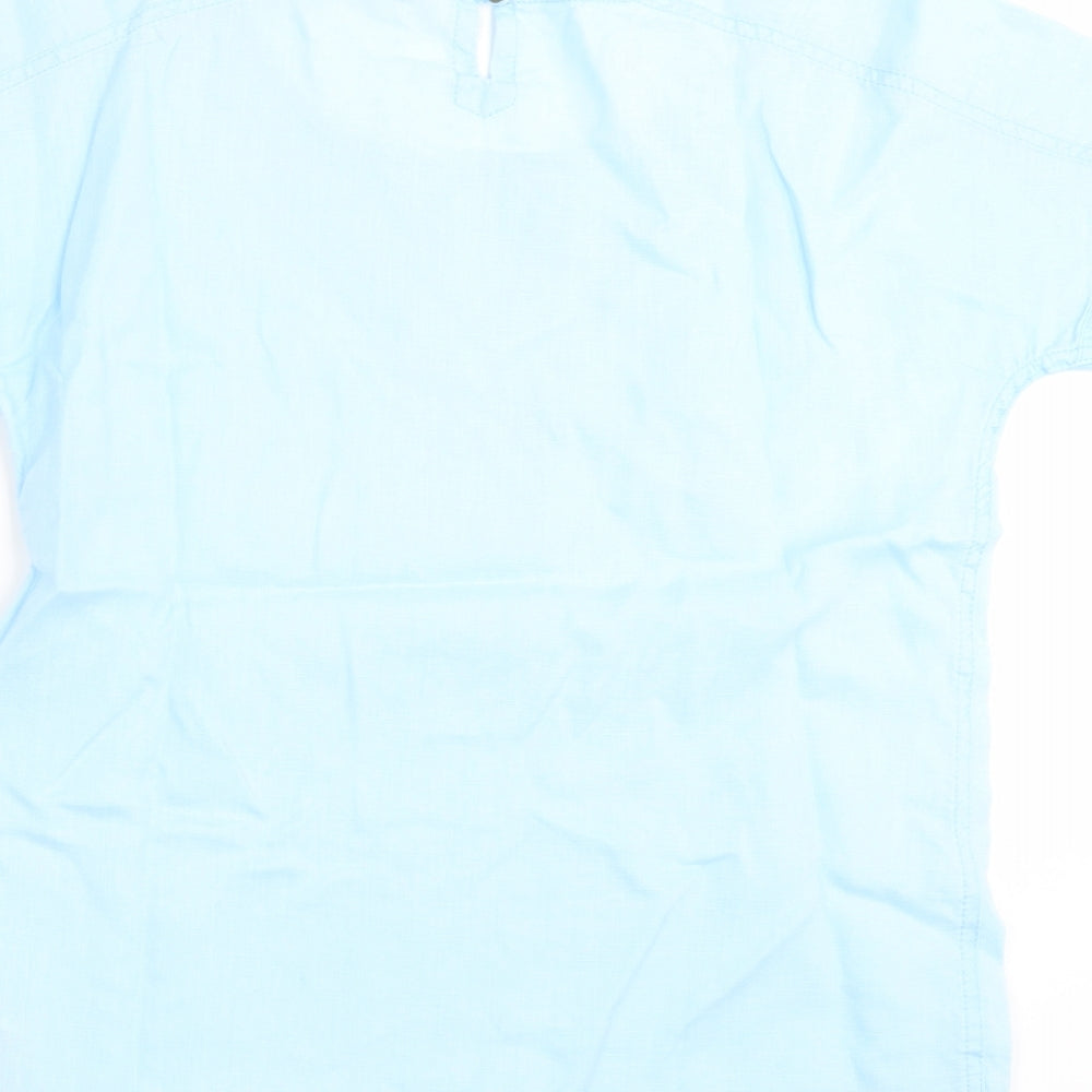Womens UK Size 8 Marks and Spencer Blue Basic Blouse