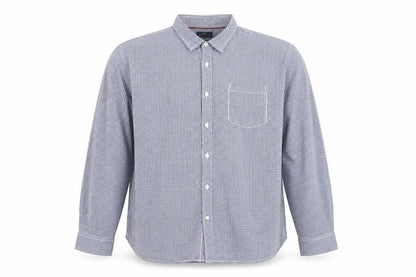 Easy Mens Blue Check   Button-Up Size 2XL
