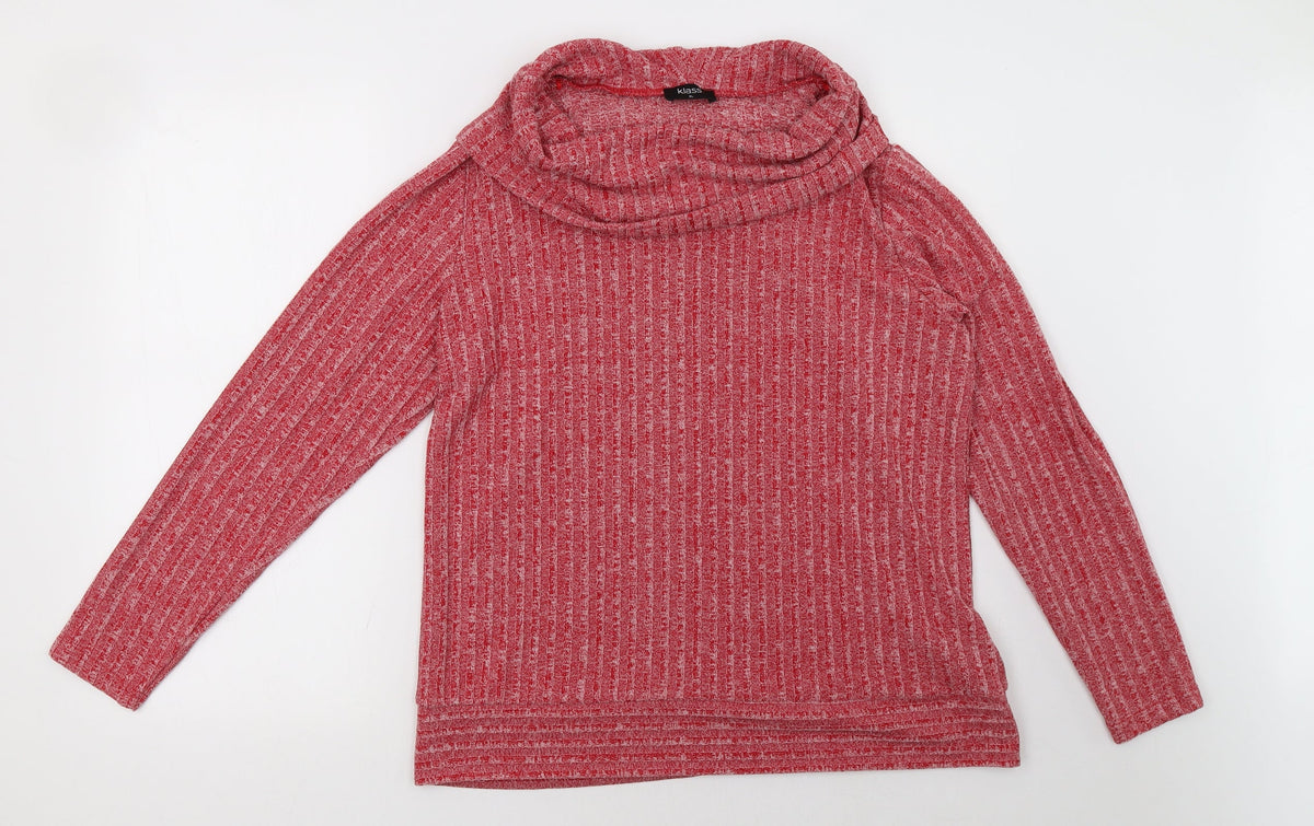 Additional front view of Klass women’s pink pullover sweatshirt, size XL