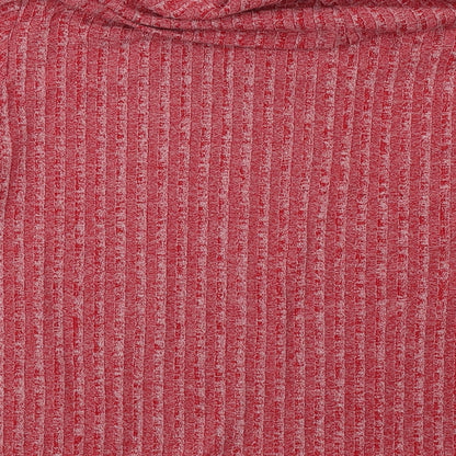 Brand and care label for Klass women’s pink pullover sweatshirt, size XL