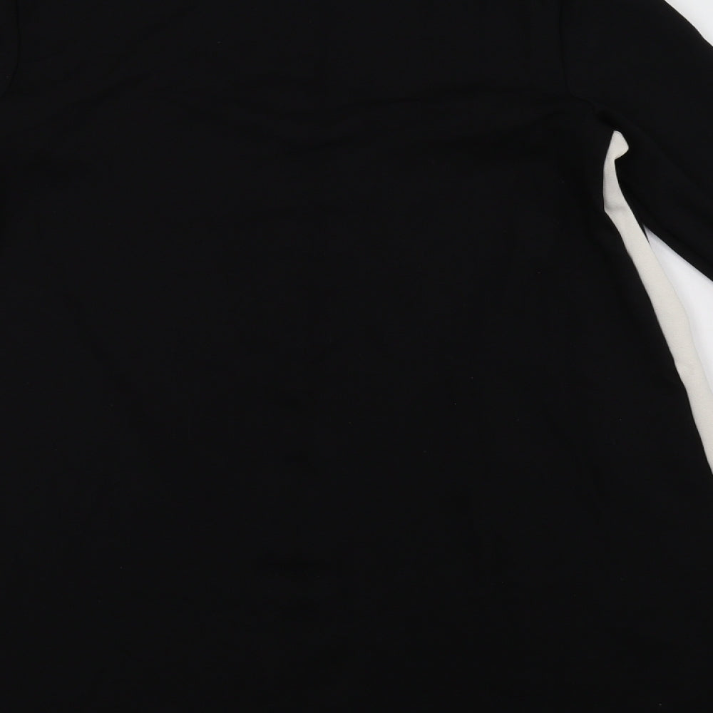 Brand and care label for Tezenis women’s black a-line, size M