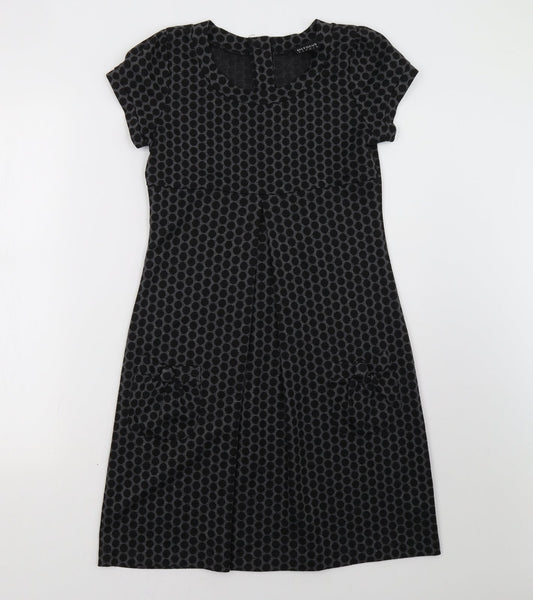 En Focus Studio Womens Grey Polka Dot  A-Line  Size 4