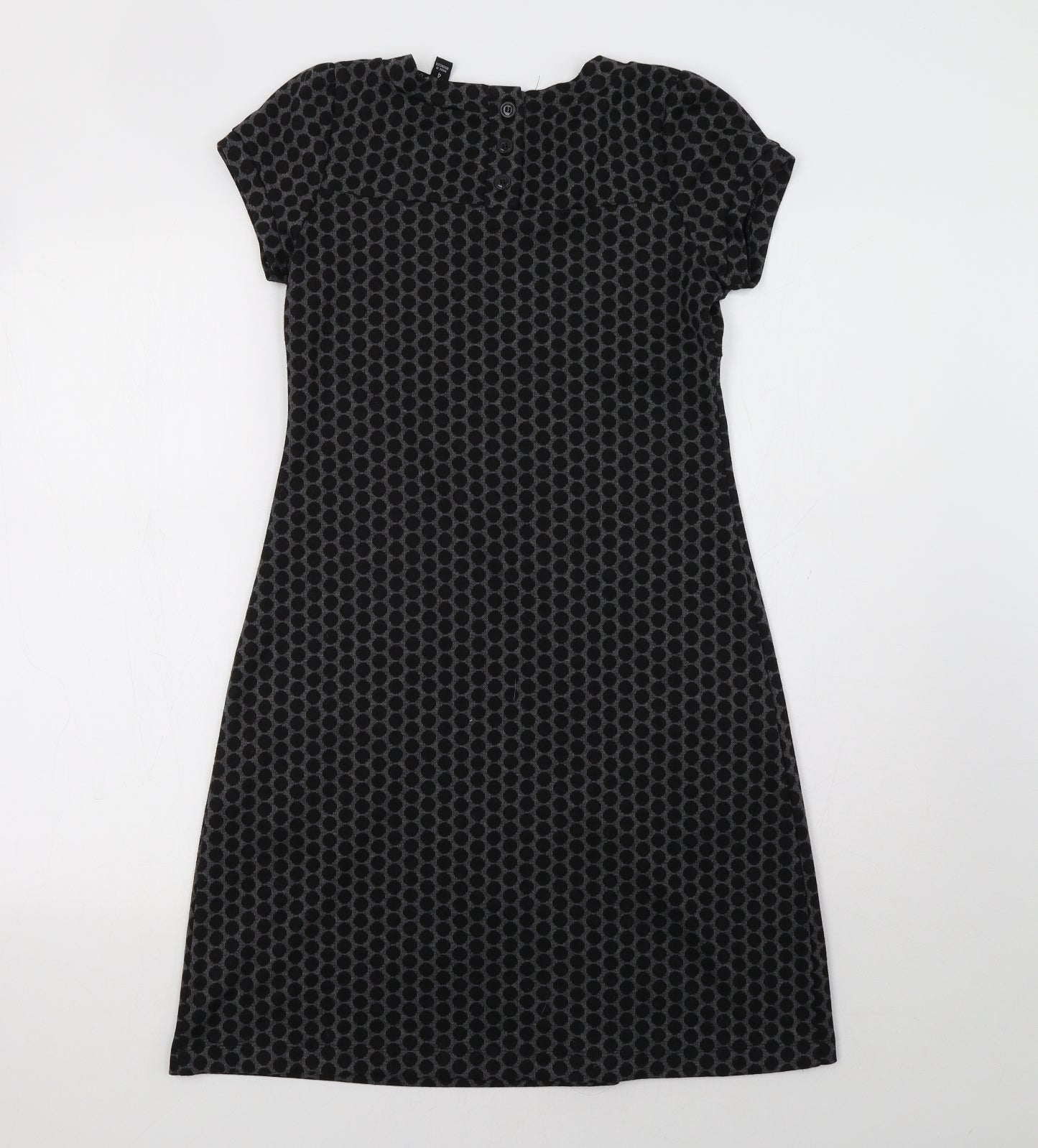 En Focus Studio Womens Grey Polka Dot  A-Line  Size 4