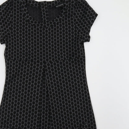 En Focus Studio Womens Grey Polka Dot  A-Line  Size 4