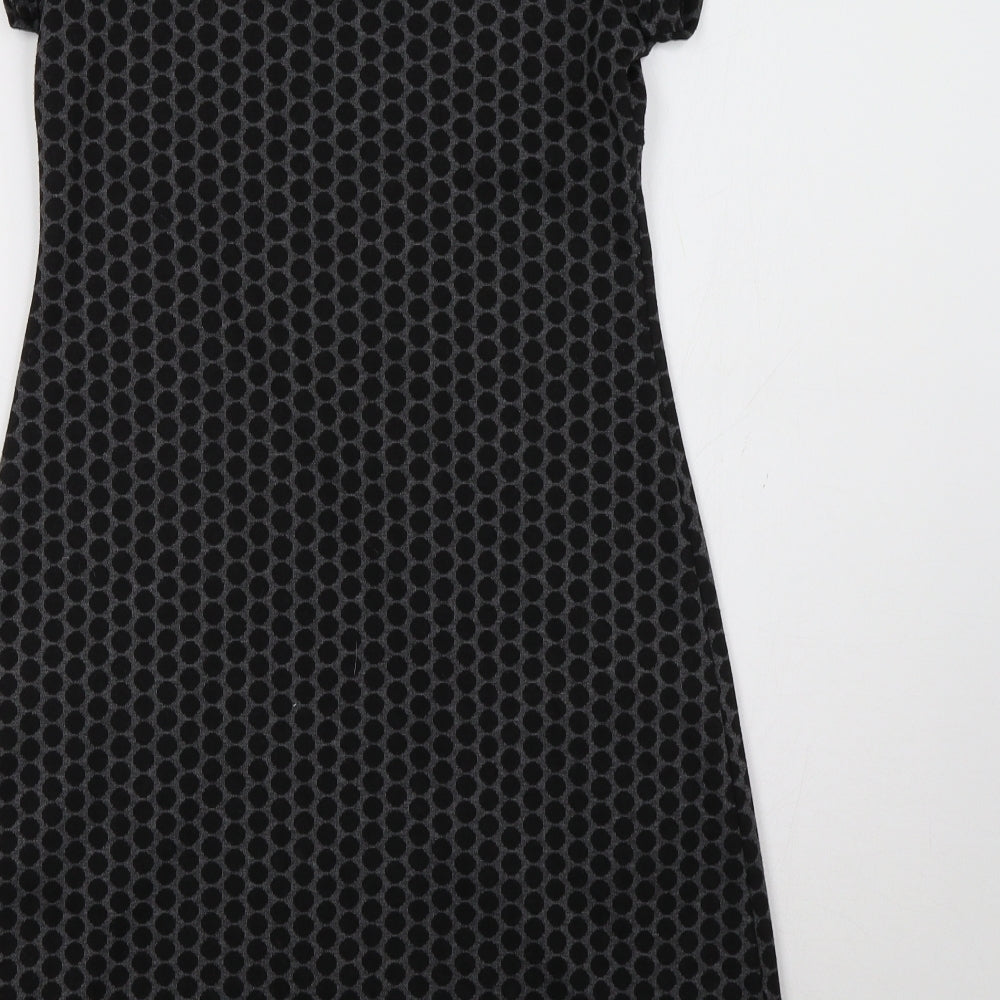 En Focus Studio Womens Grey Polka Dot  A-Line  Size 4