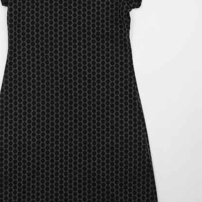 En Focus Studio Womens Grey Polka Dot  A-Line  Size 4