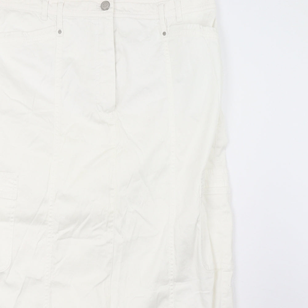 Gerry Weber Womens White   A-Line Skirt Size 14