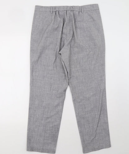Womens UK Size 14 Marks and Spencer Regular Fit  Grey Trousers