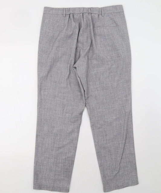 Womens UK Size 14 Marks and Spencer Regular Fit  Grey Trousers