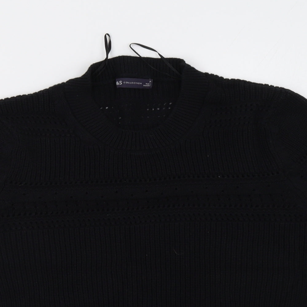 Womens UK Size 20 Marks and Spencer Black Pullover Sweatshirt