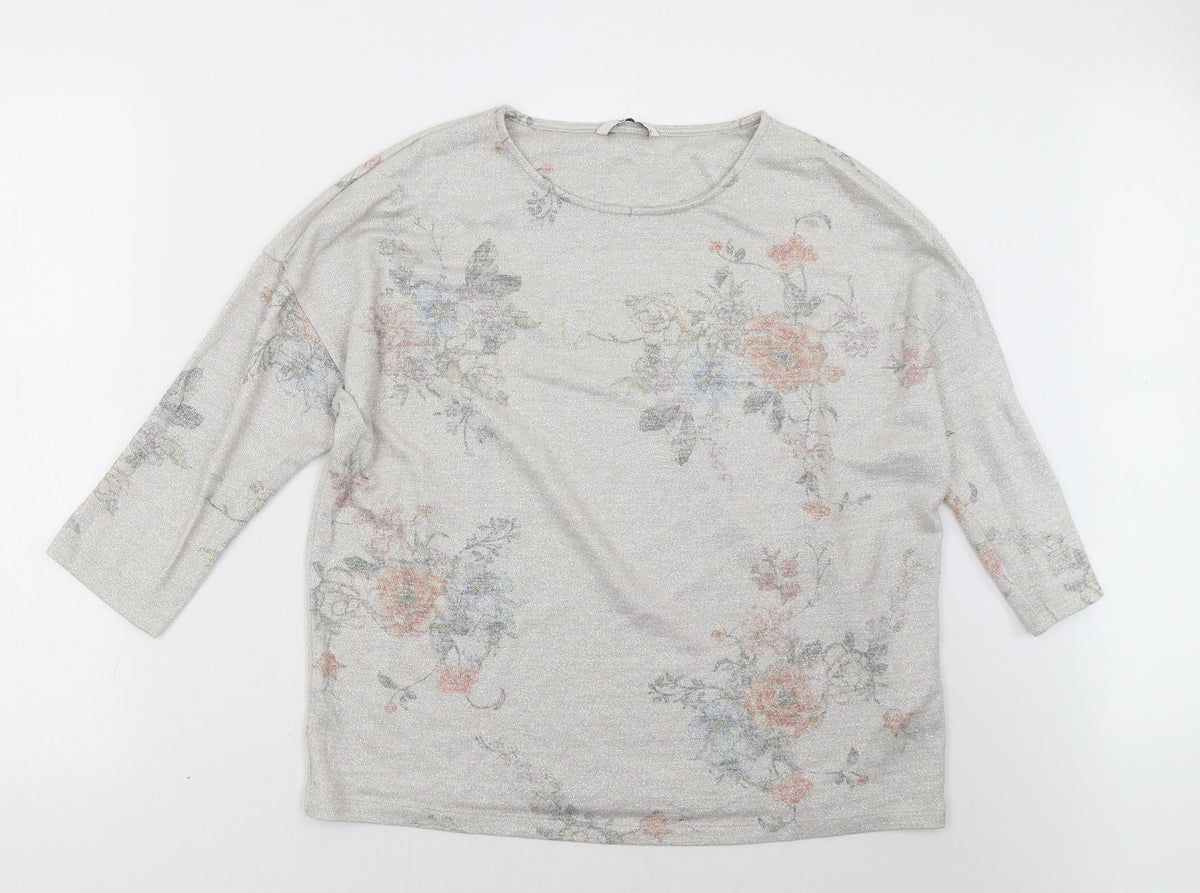 Additional front view of TU women’s beige pullover sweatshirt, size UK 16