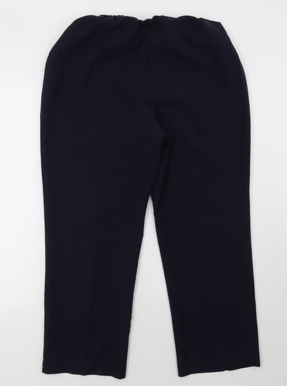Womens UK Size 16 BM Collection Regular Fit  Blue Trousers