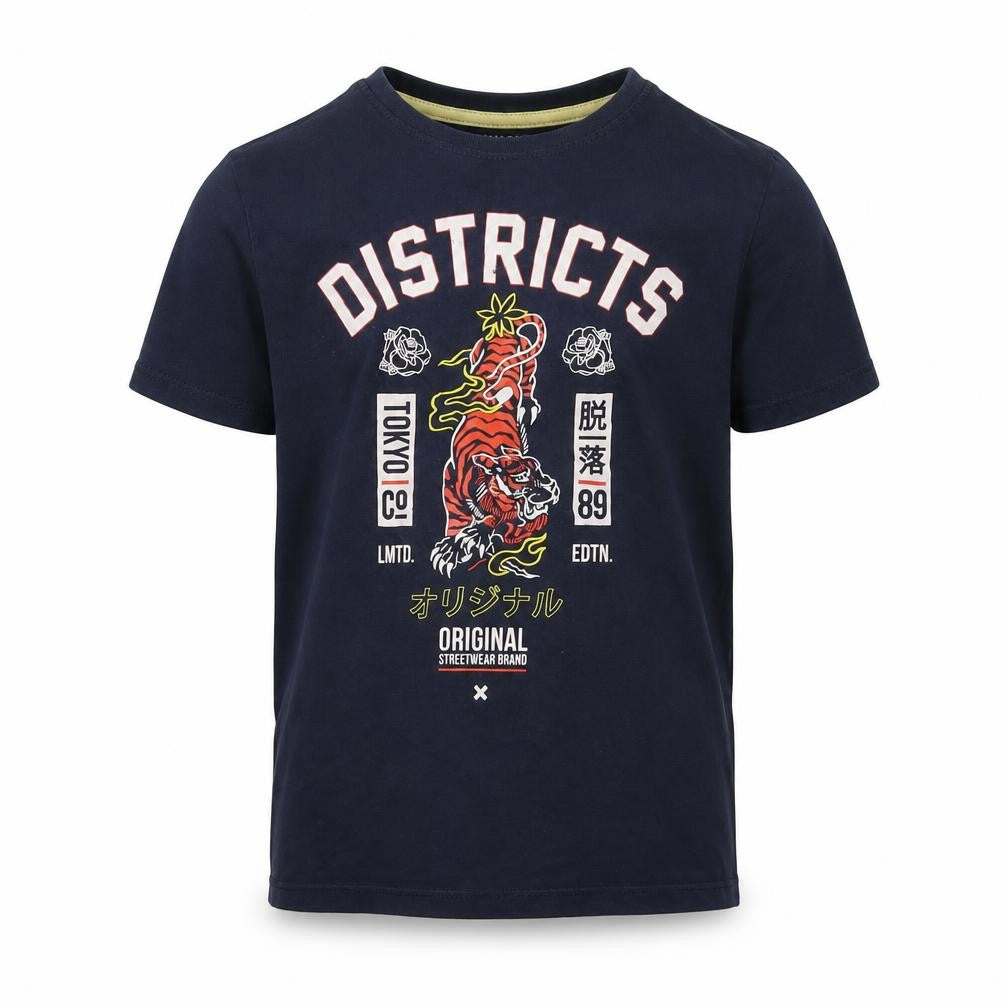 Front view of Primark boys’ blue basic t-shirt, size 9, years