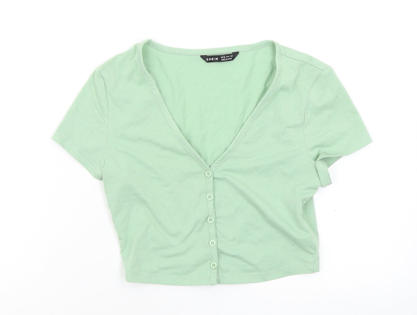 SheIn Womens Green   Basic T-Shirt Size XS