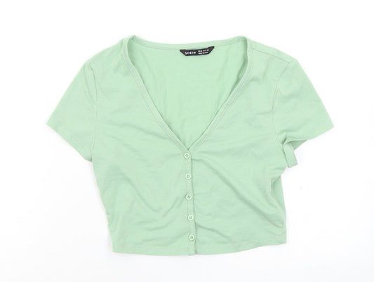 SheIn Womens Green   Basic T-Shirt Size XS