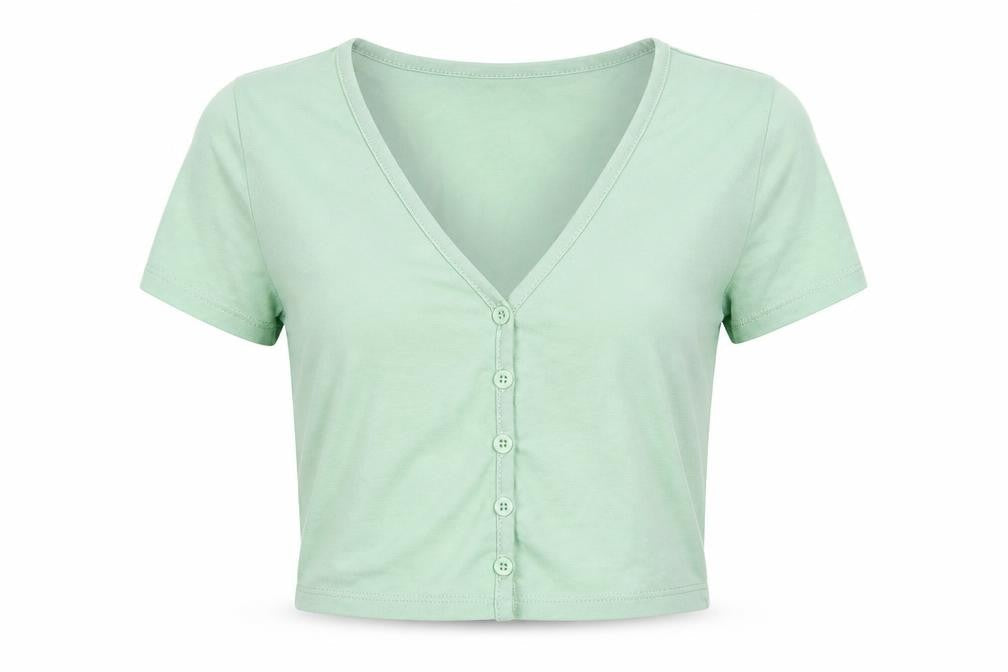 SheIn Womens Green   Basic T-Shirt Size XS